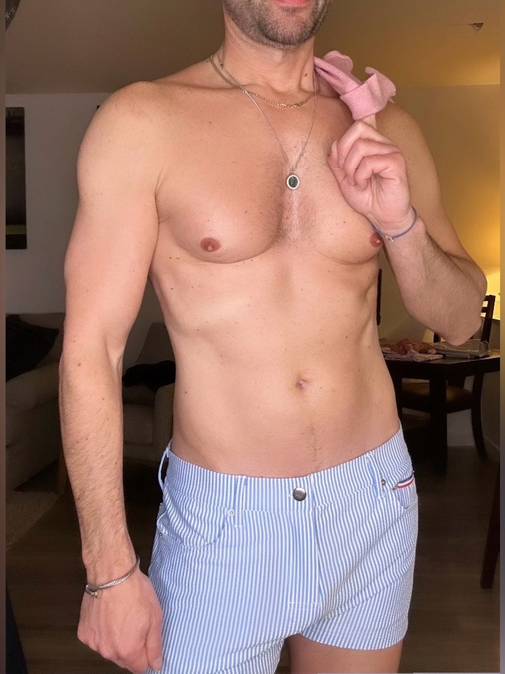 Andrew Christian | 3" Hamptons Seersucker Beach Shorts (Small)